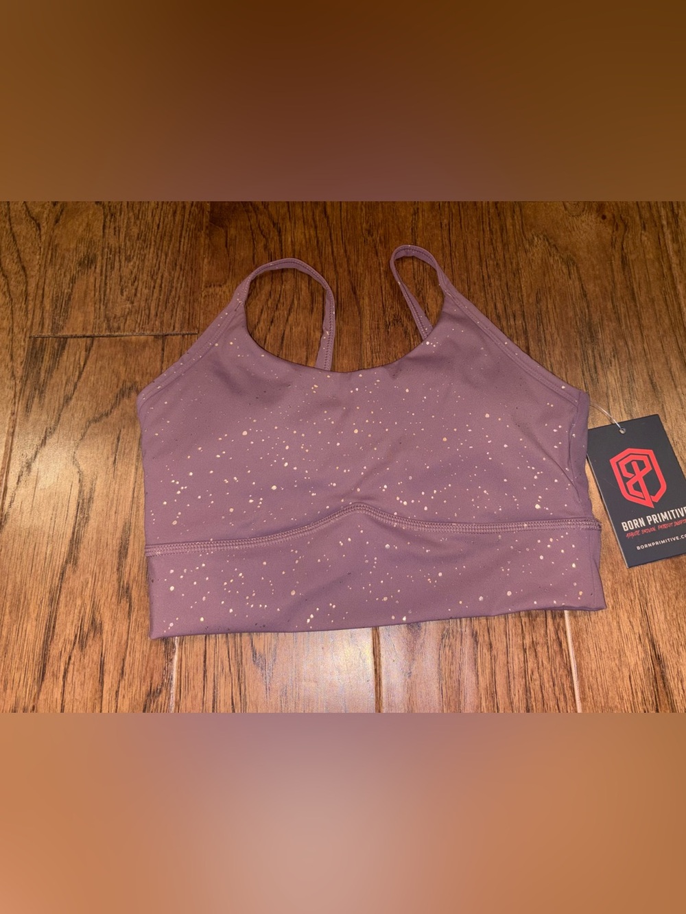 Born Primitive Radiance Sports Bra Antique Mauve Silver NWT Size Small